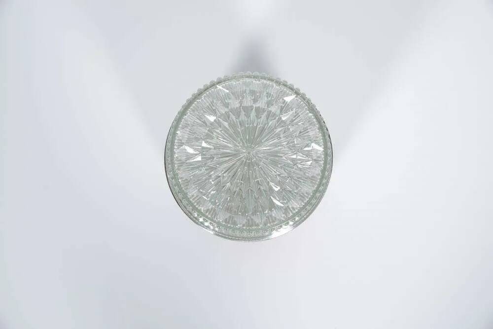 Vintage glass ceiling lamp from the 1960s.