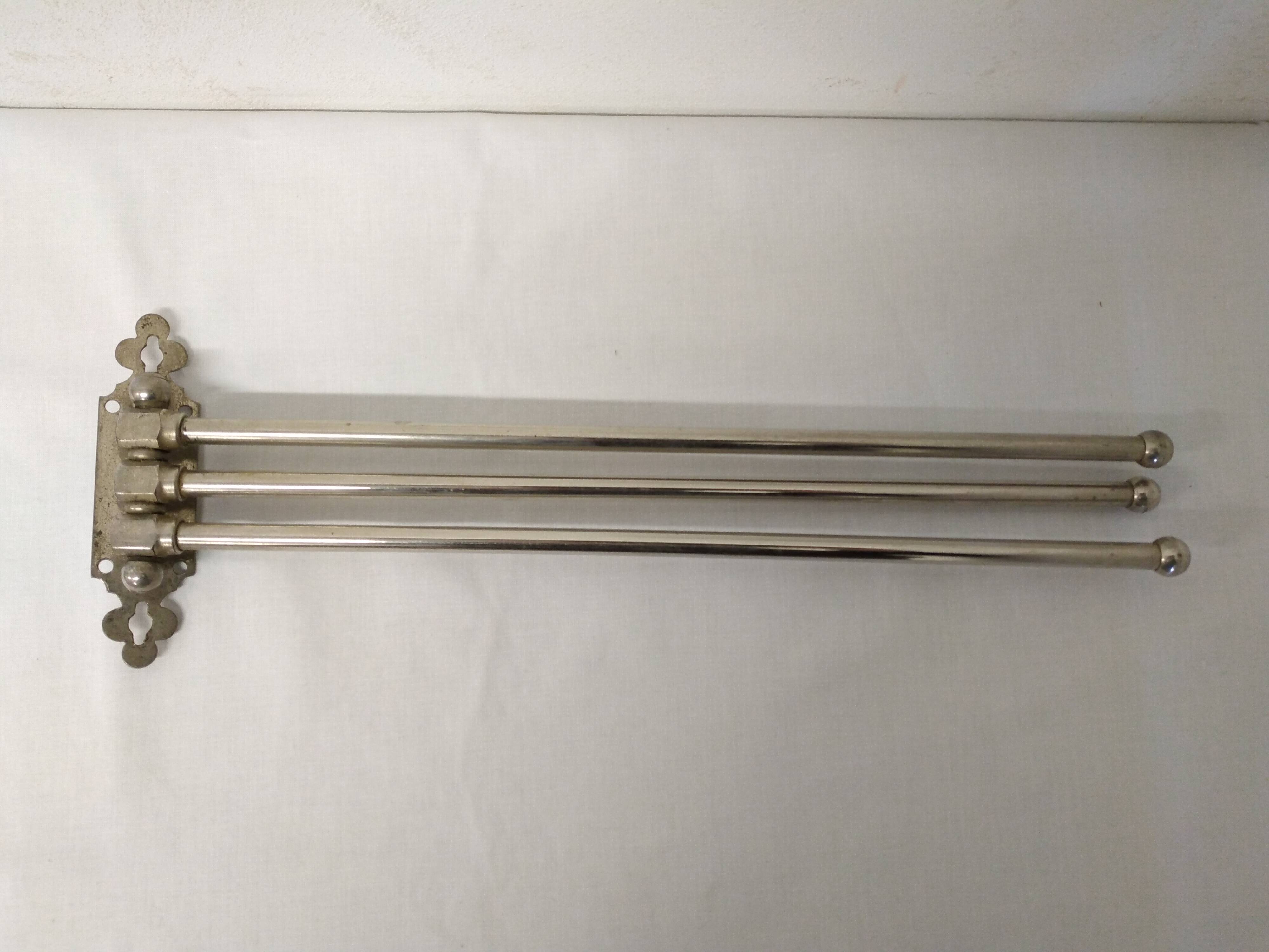Vintage articulated towel rack 3 arms