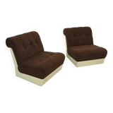 Fauteuil de l'ère spatiale marron avec plastique