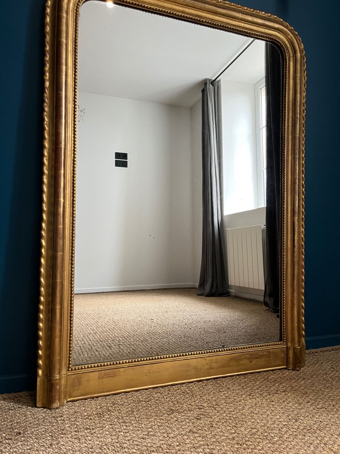 Louis-Philippe mirror gilded with gold leaf antique mirror