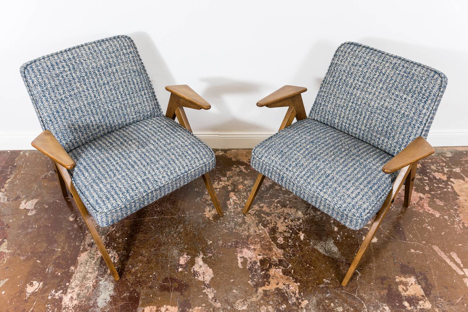 Customizable Pair Of Restored Mid Century "Bunny" Armchairs, 1970's