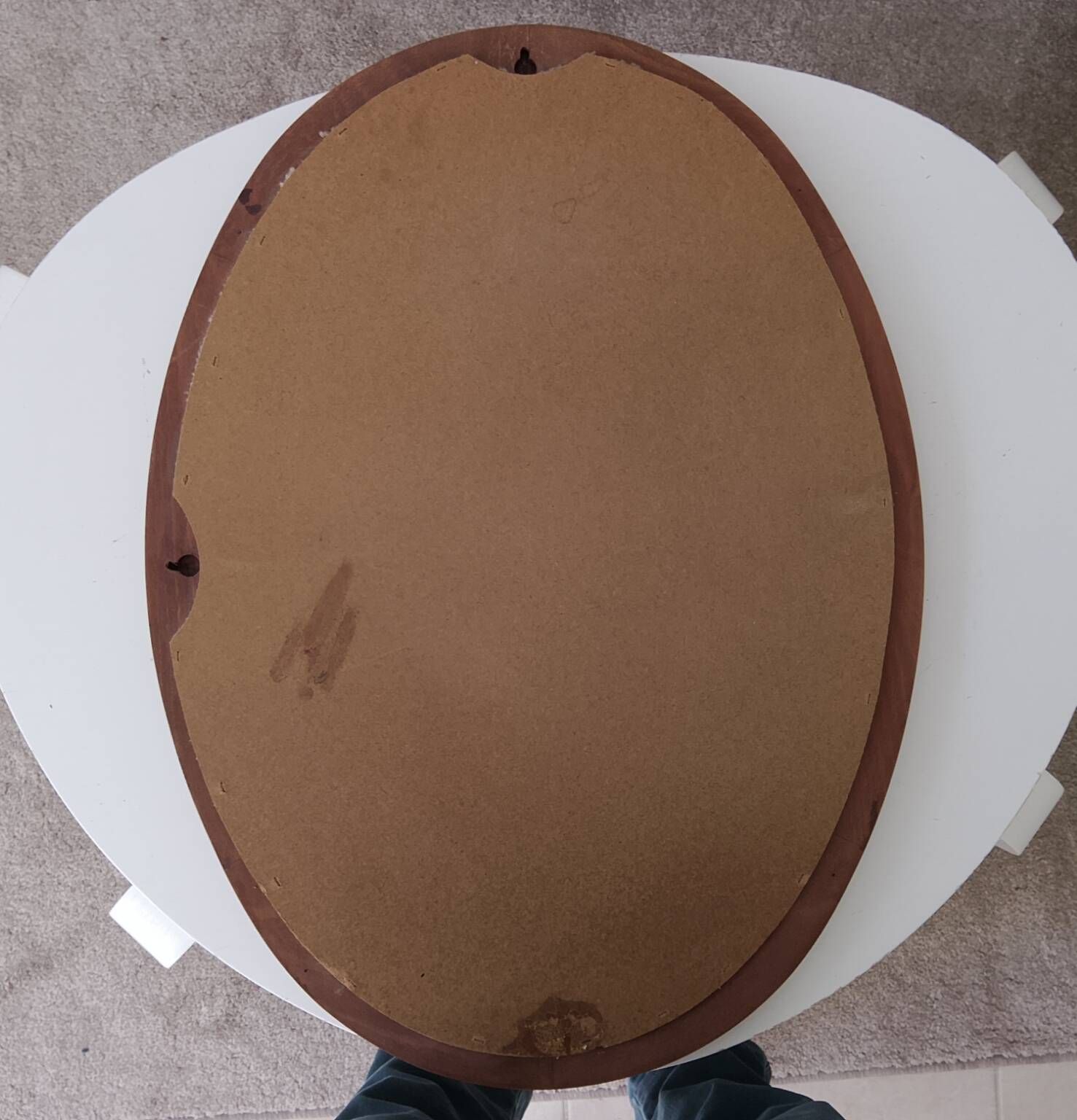 Miroir ovale vintage de style scandinave années 80/90