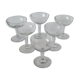 Set of 6 mismatched crystal champagne glasses 1930-1950