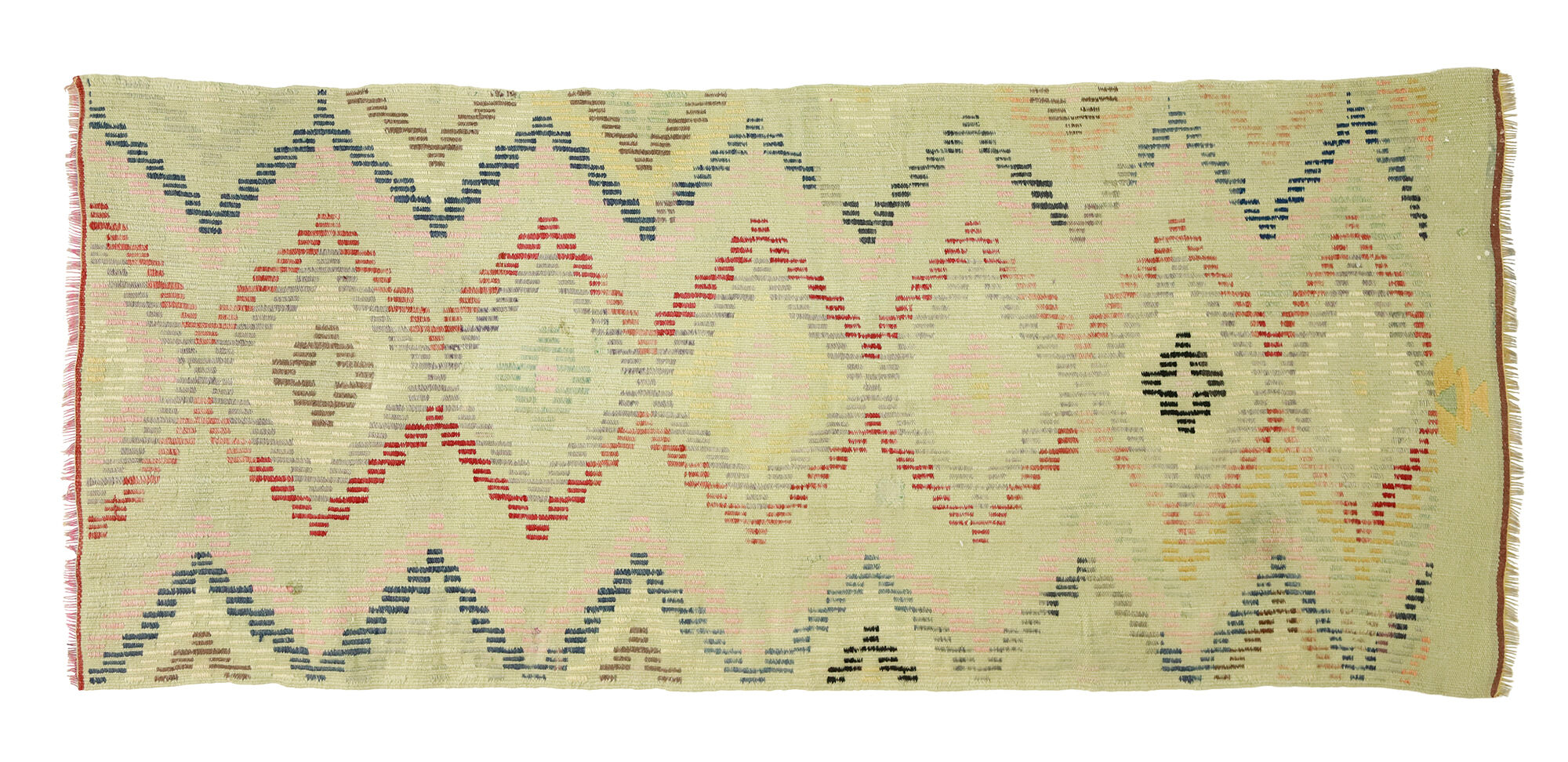 Anatolian handmade kilim rug 244 cm x 76 cm