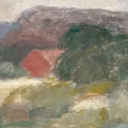 Large Original Swedish Oil on Canvas – "Early Morning" by Gunnel Forssell – Signed – Vintage and Framed – 83 × 50 cm (32.7" × 19.7")