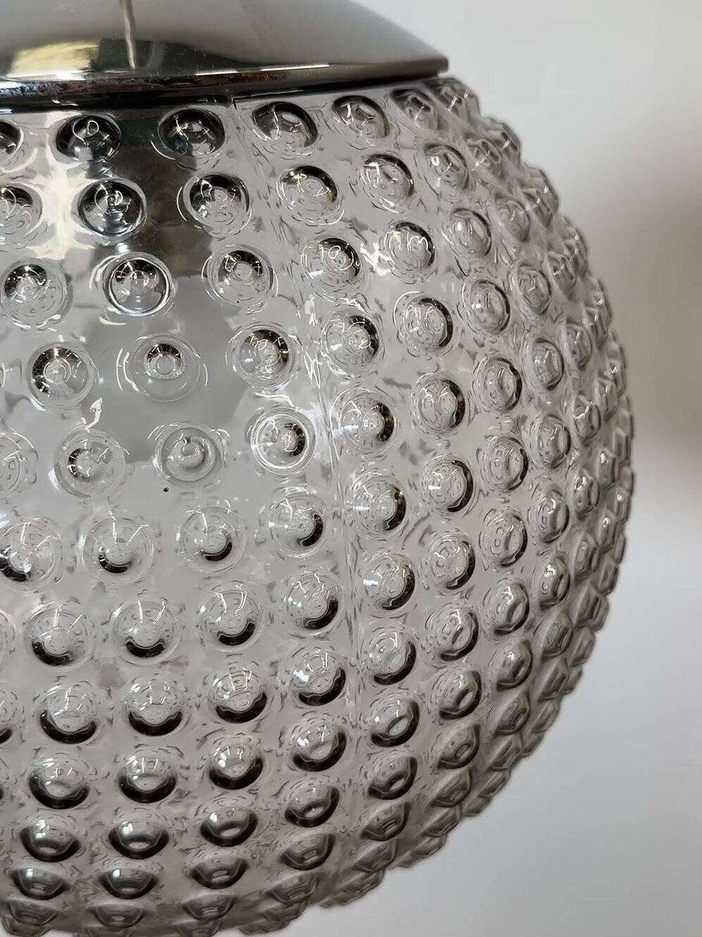 Rare designer glass Space Age pendant lamp by Rolf Krüger for Staff, Germany, 1970s