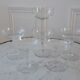 Set of 6 mismatched champagne glasses in crystal engraved years 50-60