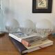 3 antique glass globes for wall lamp chandelier