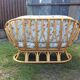 Vintage rattan lounge 1 bench and 2 swivel armchairs in perfect condition.