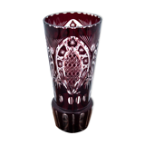 Purple crystal vase, Poland, 1960s