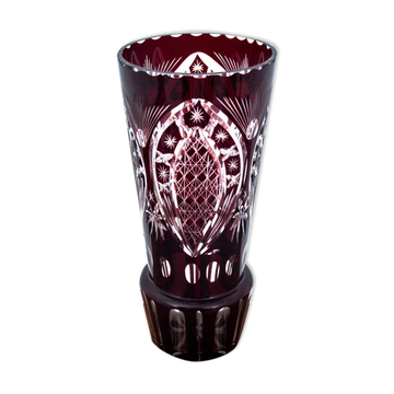 Vase en cristal violet, Pologne, années 1960