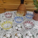 Verre coupe cristal Arlequin vintage