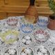 Verre coupe cristal Arlequin vintage
