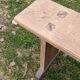 Old farm bench in chene