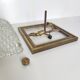 Golden globe ceiling light, bubble glass and brass