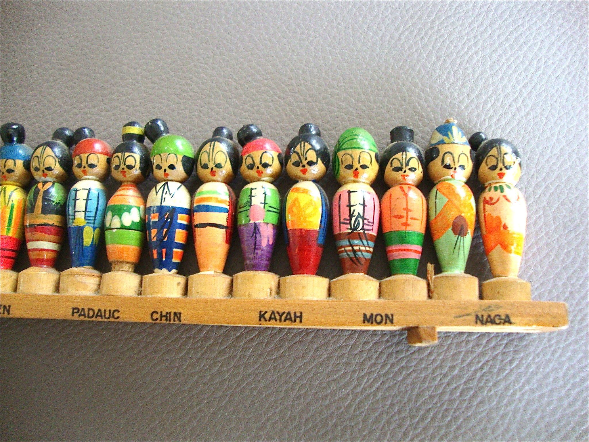 Wooden ruler Burmese tribes 40s