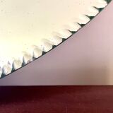 Large bevelled oval mirror 90x60 cm