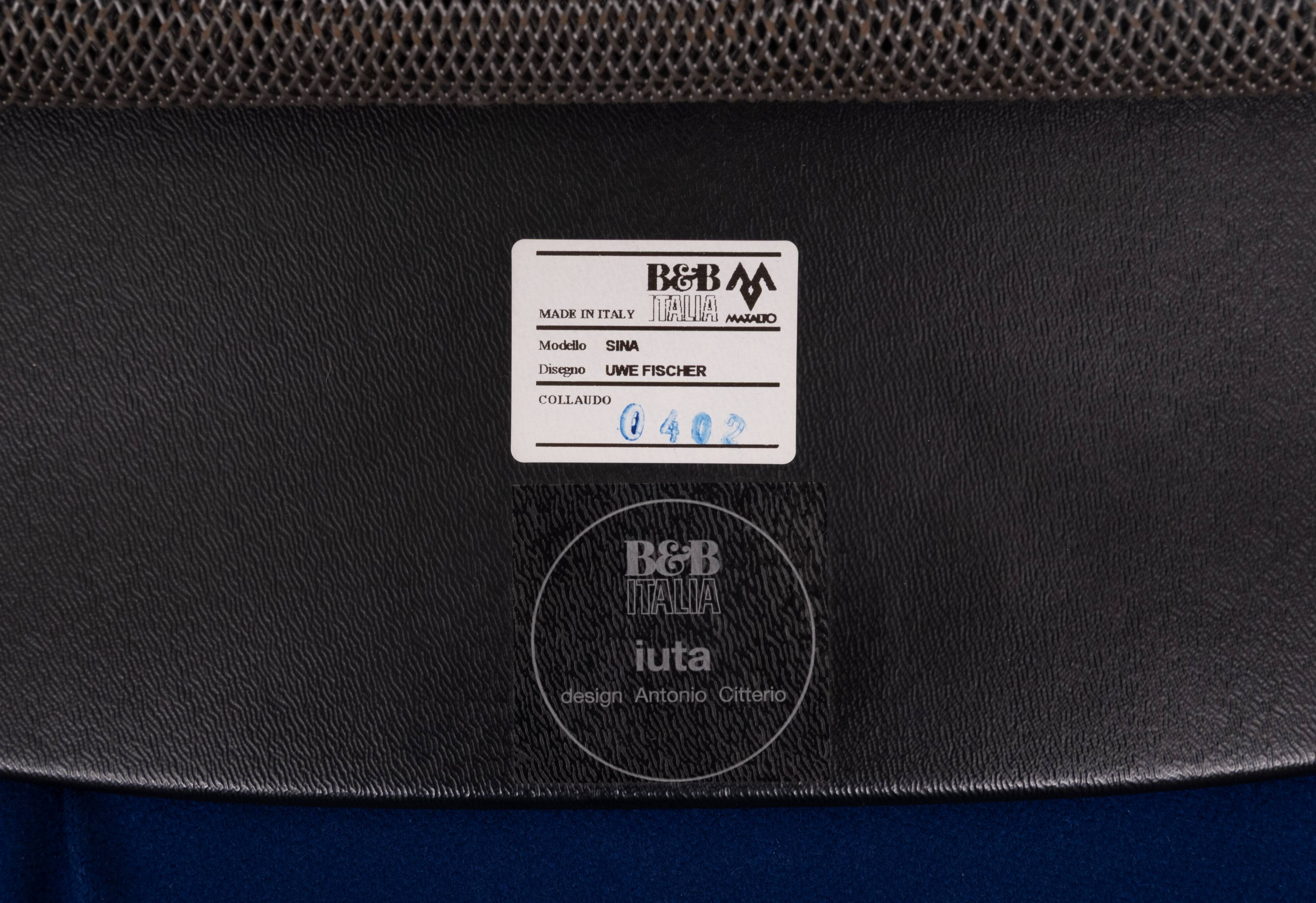 Italian Iuta Swivel Chair by Antonio Citterio for B&B Italia
