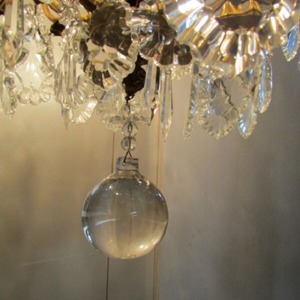 Lustre à pampilles louis XV, louis XVI
