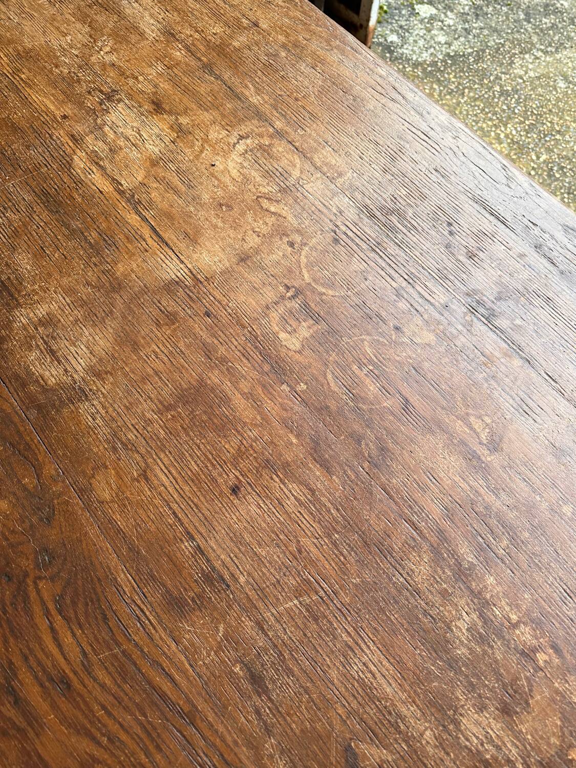 Large oak farm table