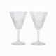 Two elegant crystal wine glasses