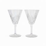 Deux élégants verres à vin en cristal