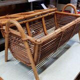 Vintage rattan and bamboo chest