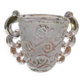Art Deco frosted glass vase by Pierre D'avens for Daum around 1930.