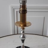 Lamp in marble and chrome steel 50s