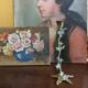 Brass flower candlestick