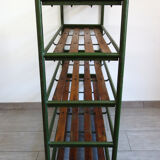 Old industrial shelf with wheels