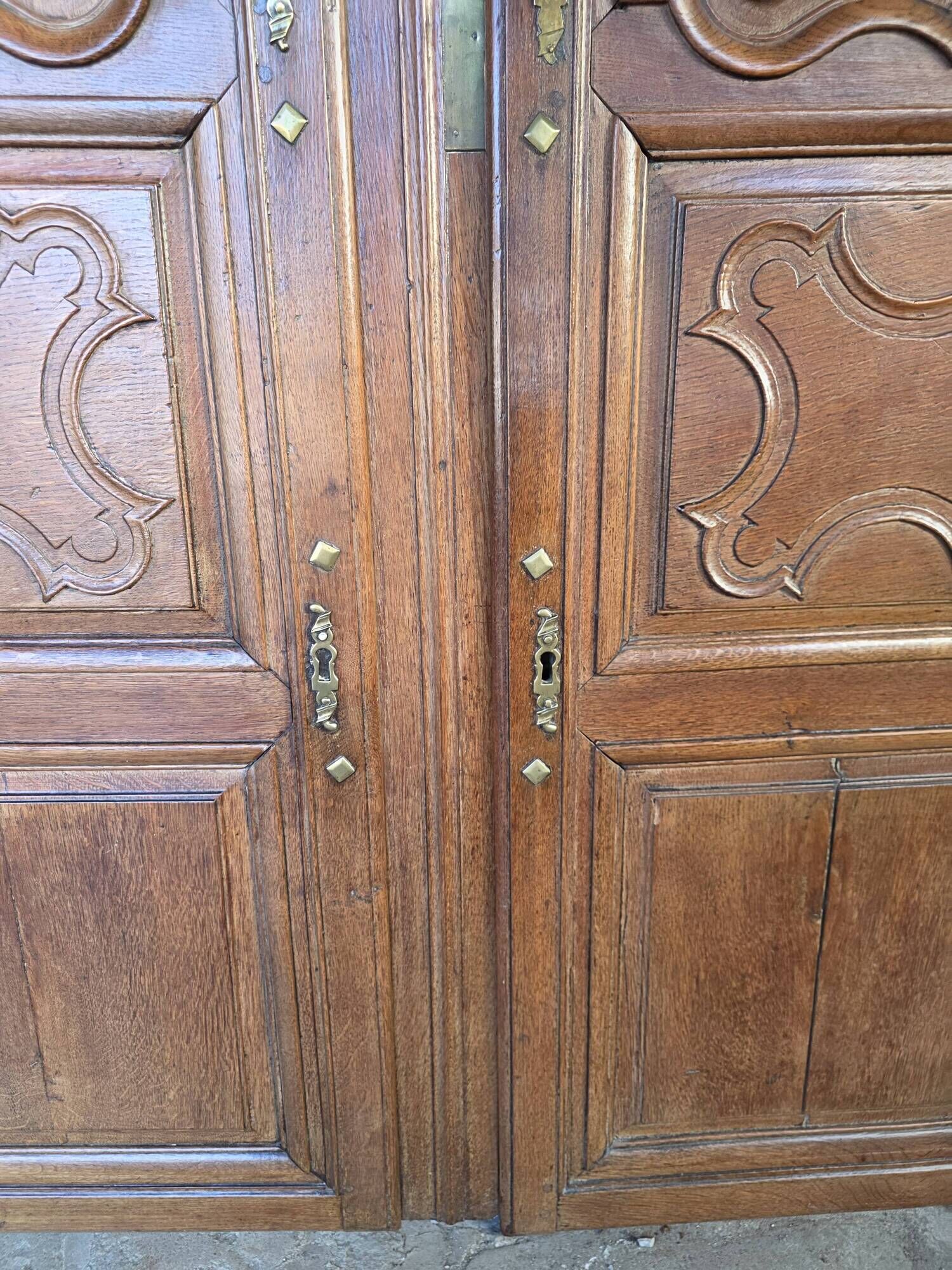 Pair of 19th-century oak cupboard doors