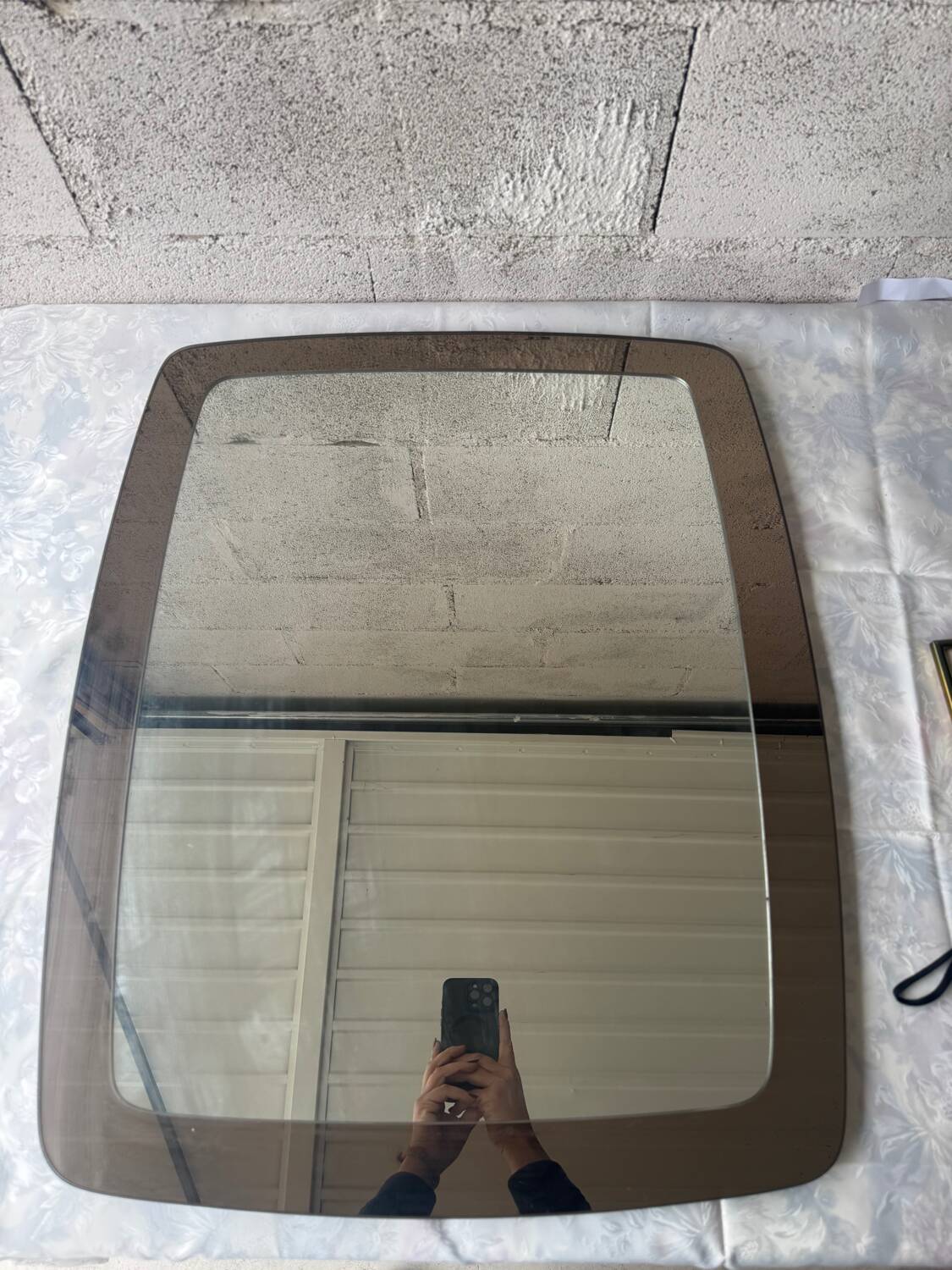 Large rectangular smoked mirror – 1970