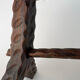 Vintage Brutalist Hand Carved Wooden Stool
