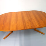 Round Danish Teak Dining Table, 1960s