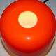 Vintage space age red table lamp from Luigi Massoni for Guzzini, 1970s
