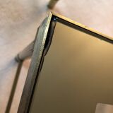 Lot: set of 3 nest of tables in brass and smoked gold glass 1970s