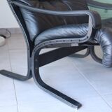 Siesta armchair Westnofa ingmar relling vintage black leather