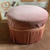 Vintage fringed pouf