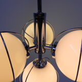 Vintage space age hanging lamp with 4 glass balls