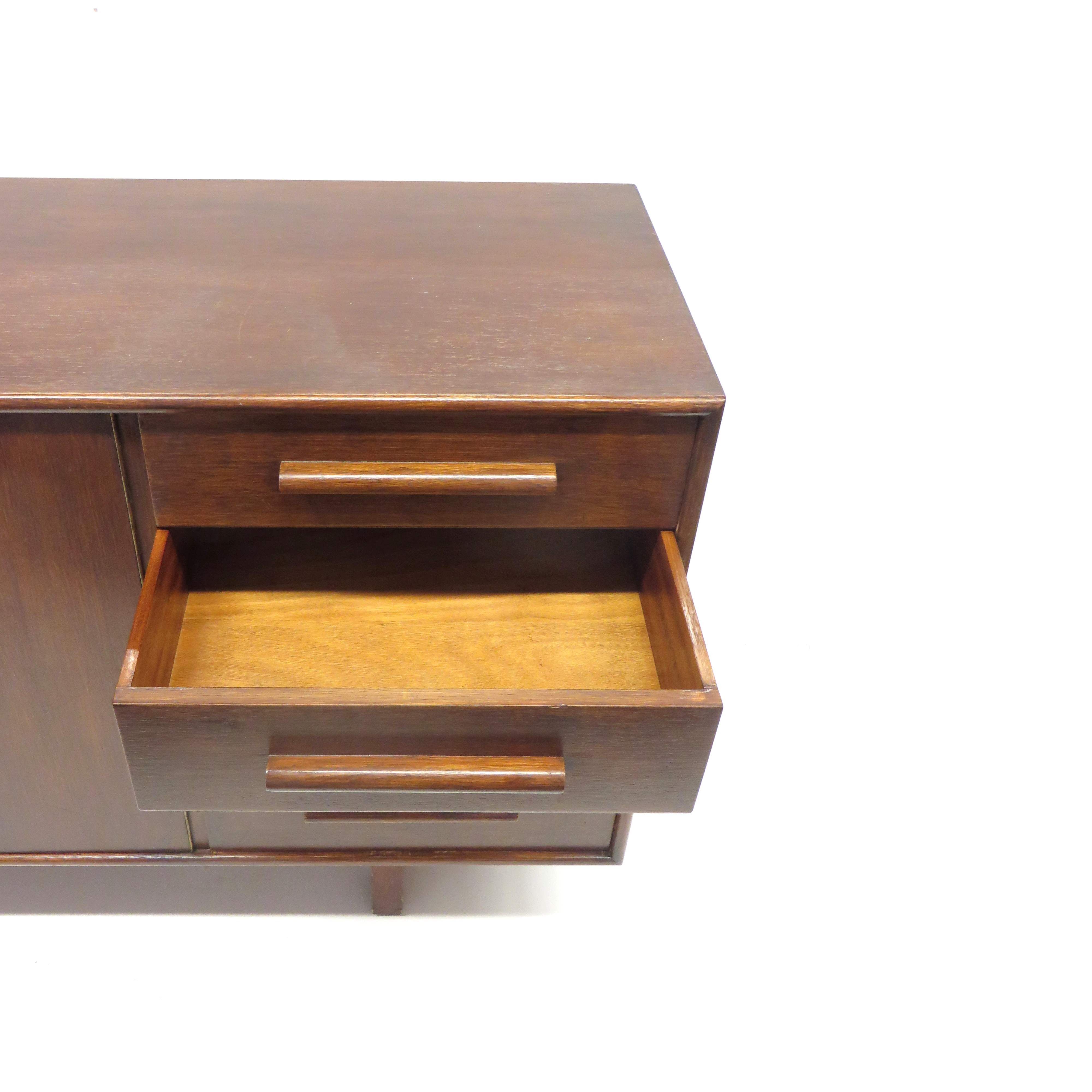 Vintage sideboard with 4 drawers and 2 doors made in the 60s