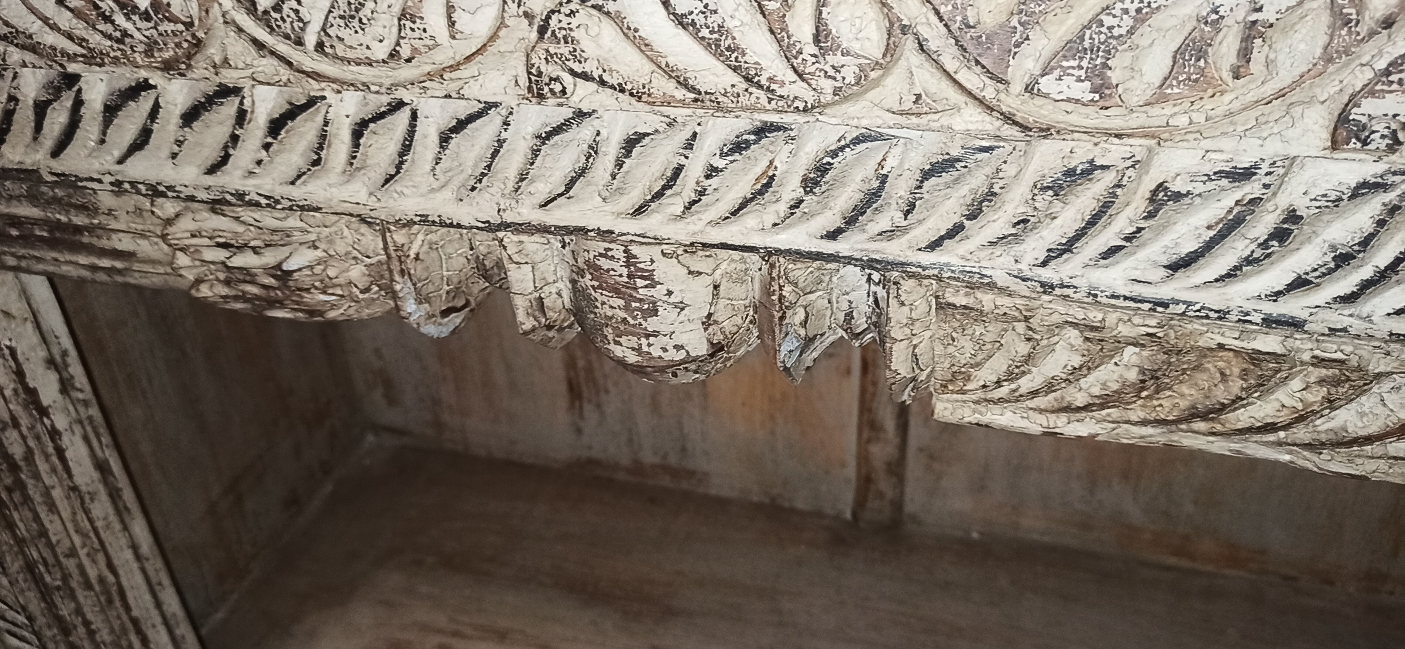 Old wooden furniture with niches