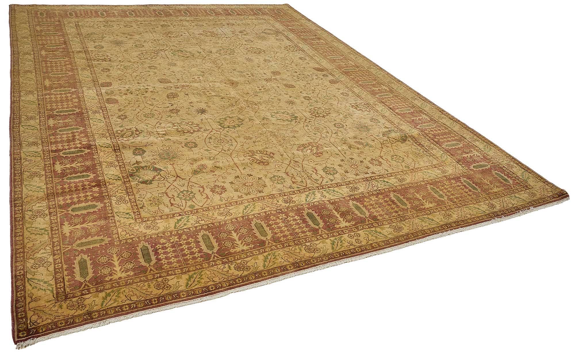 Turkish Handknotted Wool Oushak Rug 275 cm x 366 cm