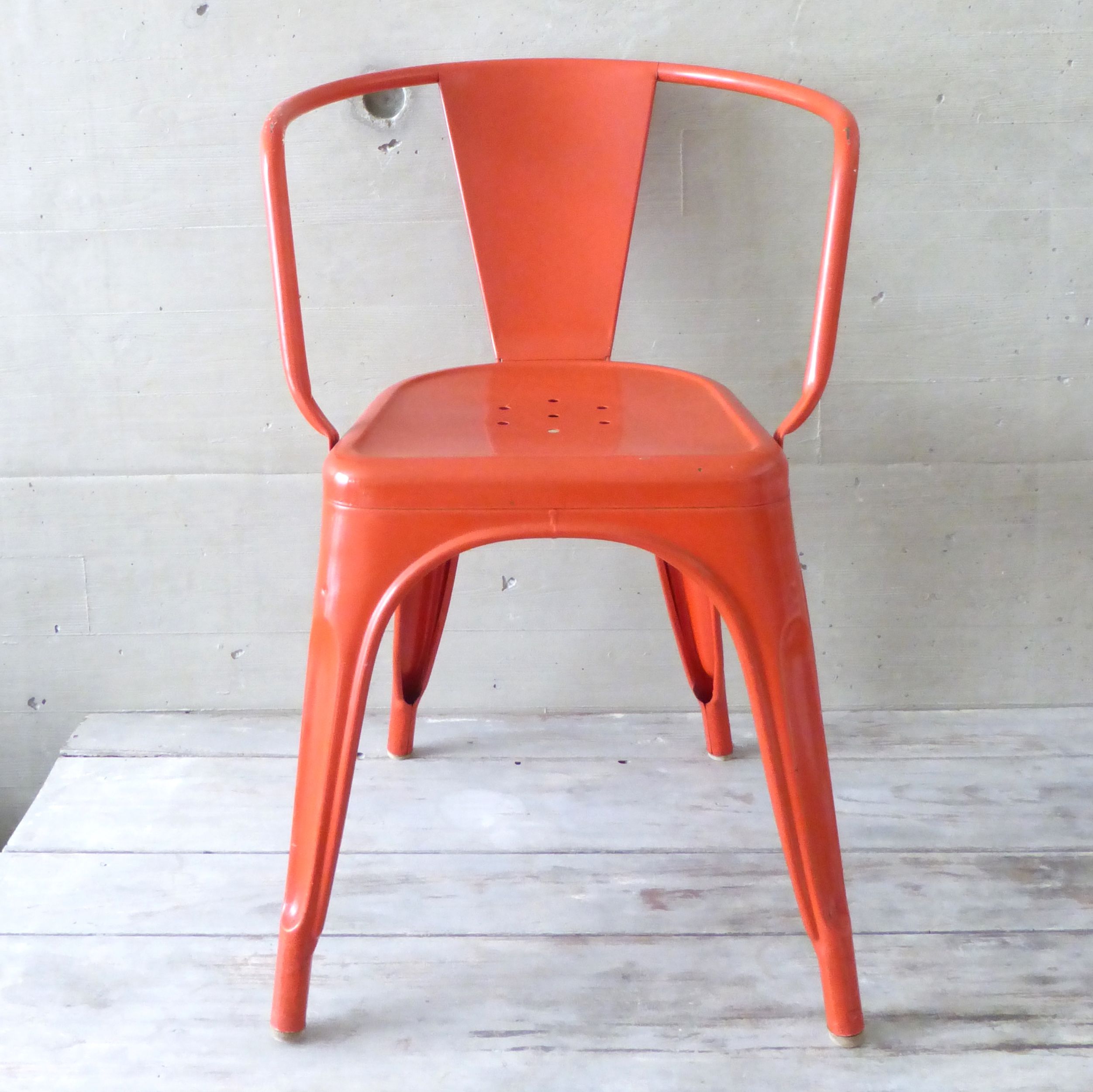 Pair of chairs A 56 - Tolix - Jean Pauchard - 1950-70 - vermilion Red