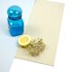 Bottle of pharmacy with screw lid in blue thick glass