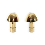 Hans-agne jakobsson scandinavian lamp pair b-221 brass (tynell pape)