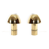 Hans-agne jakobsson scandinavian lamp pair b-221 brass (tynell pape)