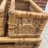 Vintage rattan chiffonier