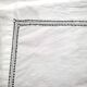 Old white cotton sheet with DP monogram and return days 2 x 3 m