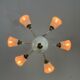 Venetian chandelier in colorless and white murano glass, venini circa 1940